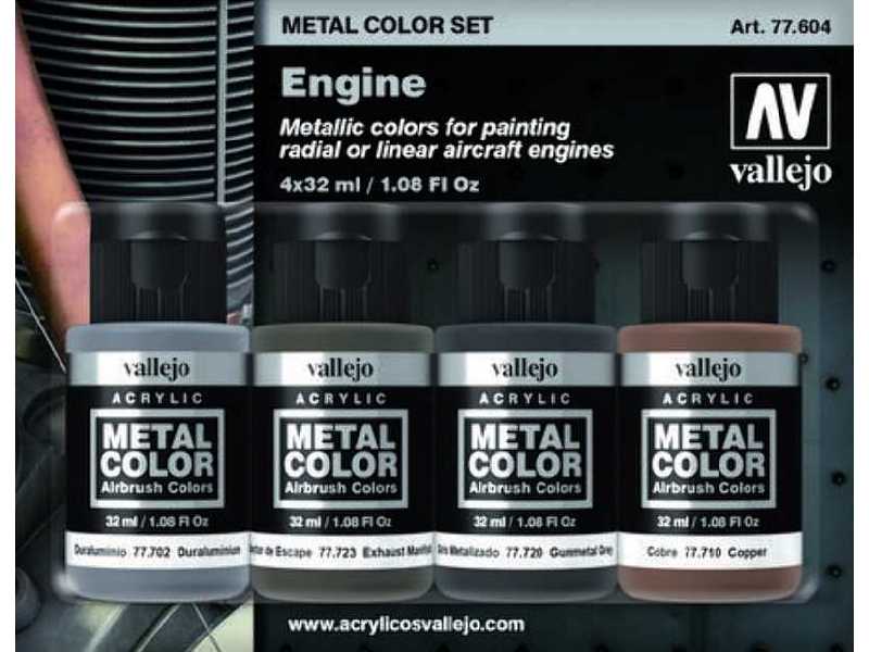 Zestaw farb Metal Color do malowania silników samolotów - 4 szt. - zdjęcie 1 Zestaw farb Metal Color do malowania silników samolotów - 4 szt. - zdjęcie 1