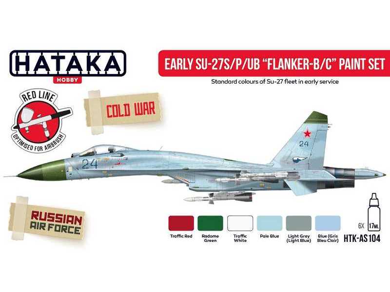 Early Su-27s/P/Ub Flanker B/C Paint Set - zdjęcie 1