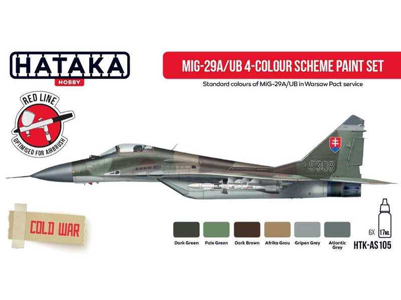 Mig-29a/Ub 4-colour Scheme Paint Set - zdjęcie 1