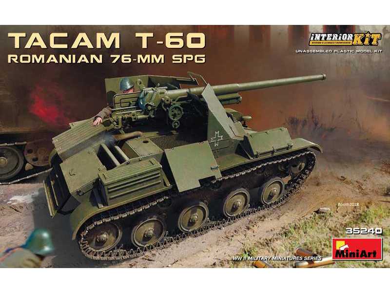 Rumuńskie działo zamobieżne 76-mm Tacam T-60 z wnętrzem - zdjęcie 1 Rumuńskie działo zamobieżne 76-mm Tacam T-60 z wnętrzem - zdjęcie 1