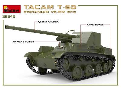 Rumuńskie działo zamobieżne 76-mm Tacam T-60 z wnętrzem - zdjęcie 2