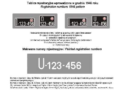 Tablice rej. wz.46 i oznaczenia pojazdów Wojska Polskiego - zdjęcie 2