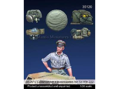 German SS Afv Commander & Accessories Set For Sd.Kfz. 222 (Dedic - zdjęcie 1