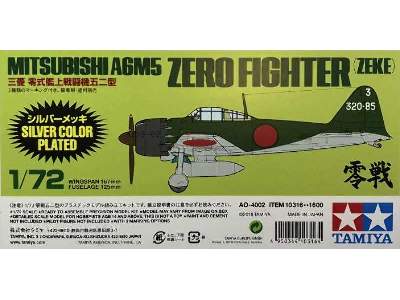 Mitsubishi A6m5 Zero Fighter (Zeke) platerowany na srebrno - zdjęcie 1