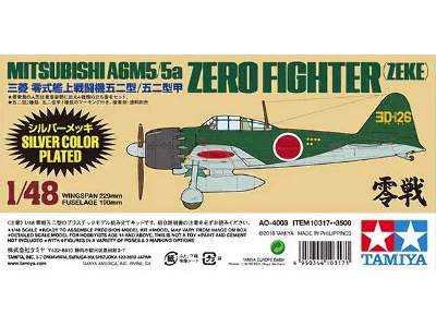 Mitsubishi A6m5/5a Zero Fighter (Zeke) platerowany na srebrno - zdjęcie 1