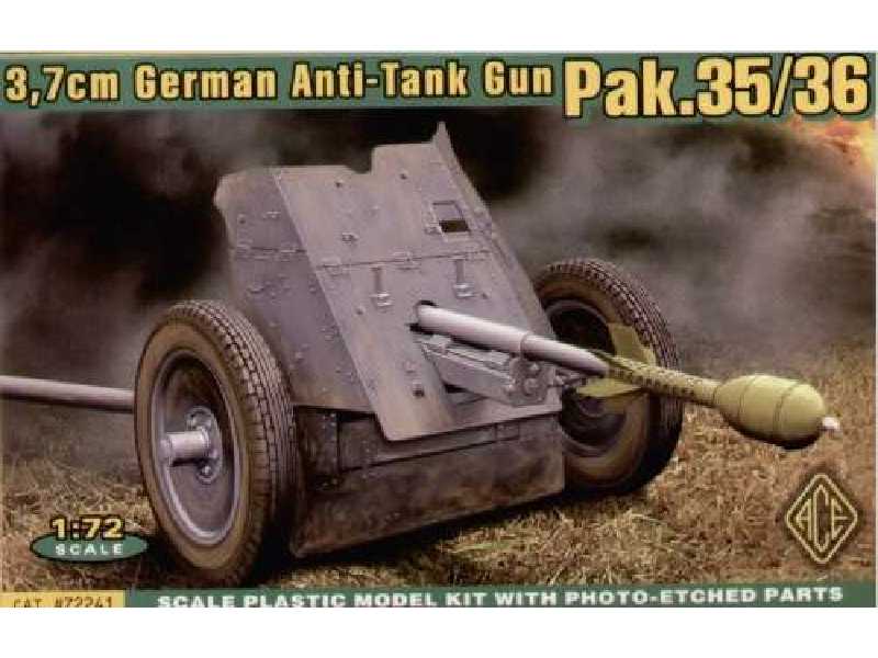 Niemieckie działo przeciwpancerne 3.7cm Pak. 35/36 - zdjęcie 1 Niemieckie działo przeciwpancerne 3.7cm Pak. 35/36 - zdjęcie 1