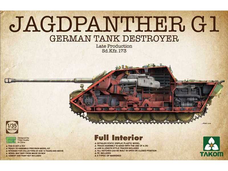 Niemiecki niszczyciel czołgów Jagdpanther G1 późna produkcja - zdjęcie 1 Niemiecki niszczyciel czołgów Jagdpanther G1 późna produkcja - zdjęcie 1
