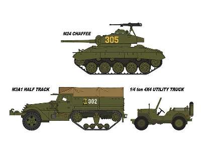 M24 Chaffee & M3A1 Half Track & 1/4-Ton 4x4 Truck - zdjęcie 2
