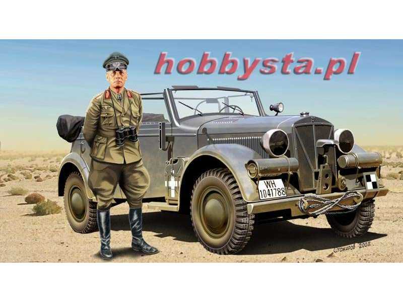 Samochód Horch 901 (Kfz.21) z figurką Rommla - zdjęcie 1 Samochód Horch 901 (Kfz.21) z figurką Rommla - zdjęcie 1
