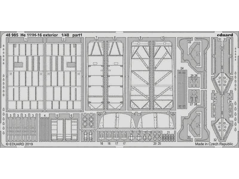 He 111H-16 exterior 1/48 - zdjęcie 1 He 111H-16 exterior 1/48 - zdjęcie 1