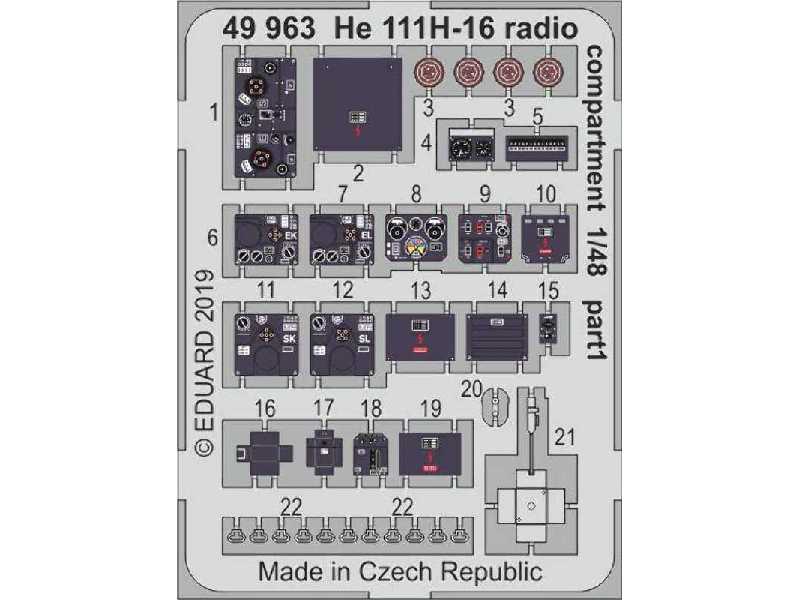 He 111H-16 radio compartment 1/48 - zdjęcie 1 He 111H-16 radio compartment 1/48 - zdjęcie 1
