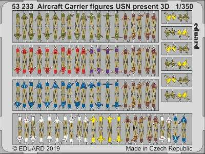 Aircraft Carrier figures USN present 3D 1/350 - zdjęcie 1