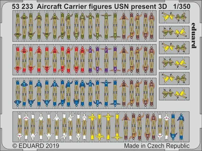 Aircraft Carrier figures USN present 3D 1/350 - zdjęcie 1