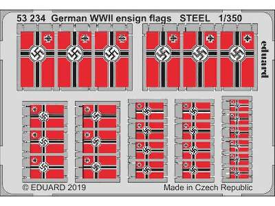 German WWII ensign flags STEEL 1/350 - zdjęcie 1