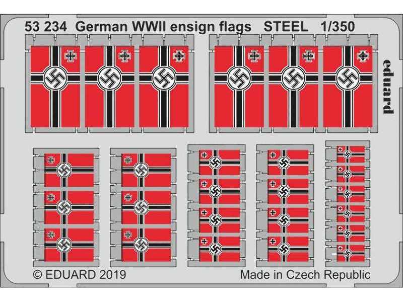 German WWII ensign flags STEEL 1/350 - zdjęcie 1
