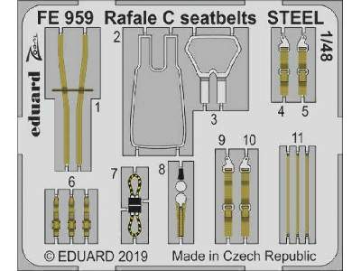 Rafale C seatbelts STEEL 1/48 - zdjęcie 1