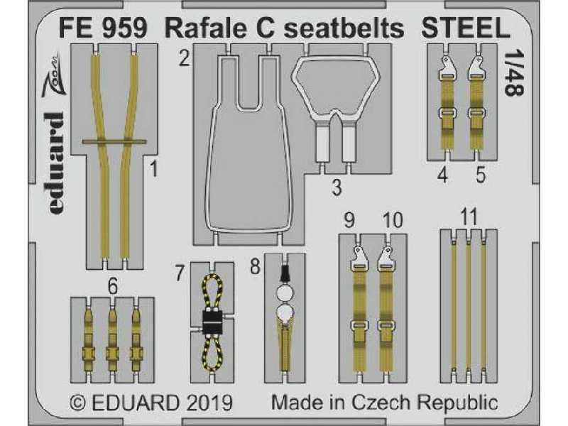 Rafale C seatbelts STEEL 1/48 - zdjęcie 1