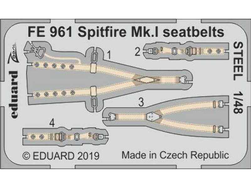 Spitfire Mk. I seatbelts STEEL 1/48 - zdjęcie 1 Spitfire Mk. I seatbelts STEEL 1/48 - zdjęcie 1