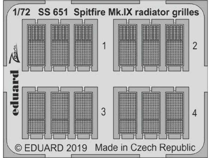 Spitfire Mk. IX radiator grilles 1/72 - zdjęcie 1