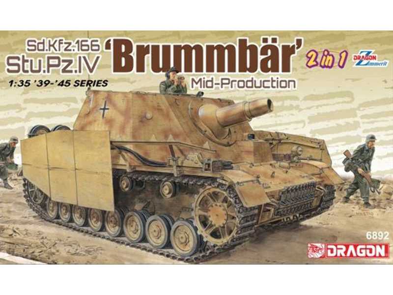 Sd.Kfz.166 Stu.Pz.IV Brummbar środkowa produkcja - 2 w 1 - zdjęcie 1 Sd.Kfz.166 Stu.Pz.IV Brummbar środkowa produkcja - 2 w 1 - zdjęcie 1