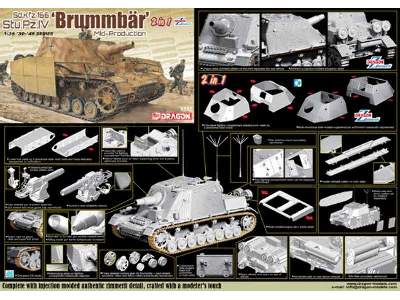 Sd.Kfz.166 Stu.Pz.IV Brummbar środkowa produkcja - 2 w 1 - zdjęcie 2