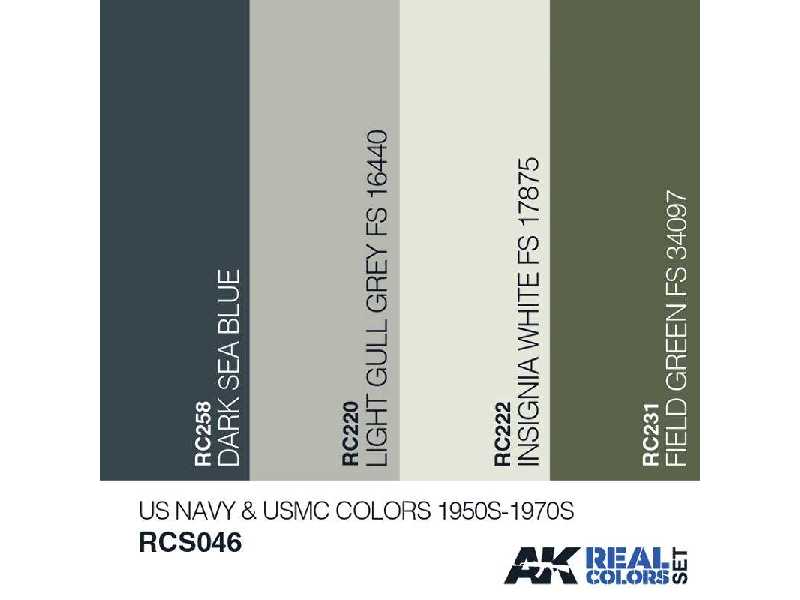 US Navy & Usmc Colors 1950s-1970s Set