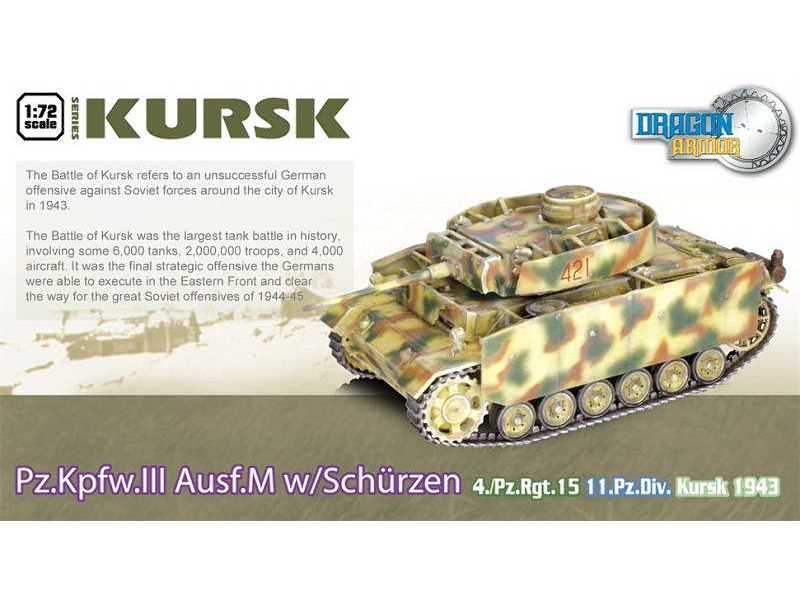Pz.Kpfw.III Ausf.M w/Schurzen 4./Pz.Rgt.15, 11.Pz.Div. Kursk '43 - zdjęcie 1 Pz.Kpfw.III Ausf.M w/Schurzen 4./Pz.Rgt.15, 11.Pz.Div. Kursk '43 - zdjęcie 1
