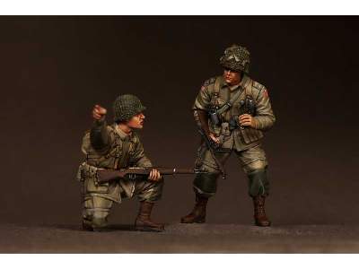 1 Lieutenant And Private 82st Airborne, WW Ii 2 Figures - zdjęcie 1