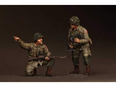 1 Lieutenant And Private 82st Airborne, WW Ii 2 Figures - zdjęcie 2