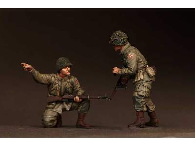1 Lieutenant And Private 82st Airborne, WW Ii 2 Figures - zdjęcie 4