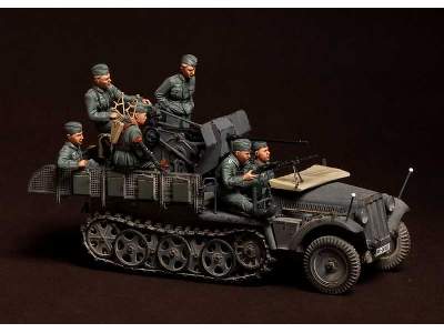 Crew For Sd.Kfz.10/4 Fur 2cm Flak 30 (For Dragon 6739) 5 Figures - zdjęcie 2