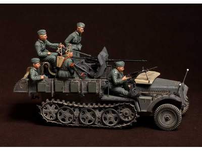 Crew For Sd.Kfz.10/4 Fur 2cm Flak 30 (For Dragon 6739) 5 Figures - zdjęcie 3