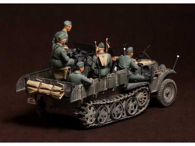 Crew For Sd.Kfz.10/4 Fur 2cm Flak 30 (For Dragon 6739) 5 Figures - zdjęcie 4