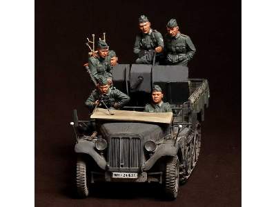 Crew For Sd.Kfz.10/4 Fur 2cm Flak 30 (For Dragon 6739) 5 Figures - zdjęcie 8