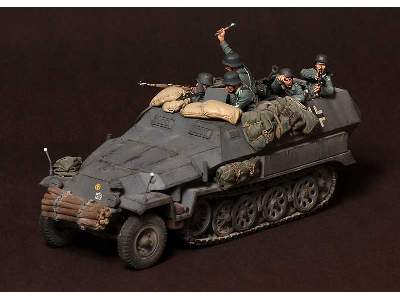 German Panzergrenadiers In  Battle. WW Ii 5 Figures - zdjęcie 9