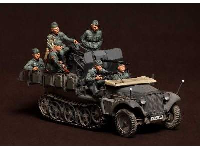 Crew For Sd.Kfz.10/4 Fur 2cm Flak 30 (For Dragon 6739) 6 Figures - zdjęcie 11