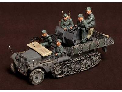 Crew For Sd.Kfz.10/4 Fur 2cm Flak 30 (For Dragon 6739) 6 Figures - zdjęcie 13