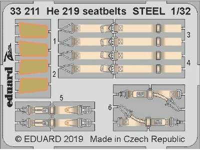 He 219 seatbelts STEEL 1/32 - zdjęcie 1
