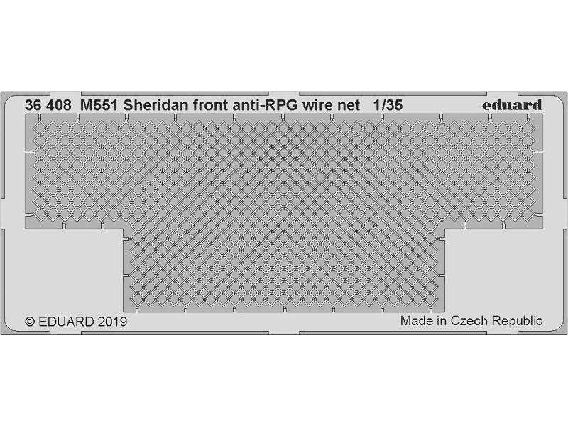 M551 Sheridan front anti-RPG wire net 1/35 - zdjęcie 1