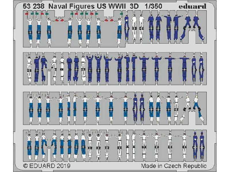 Naval Figures US WWII 3D 1/350 - zdjęcie 1