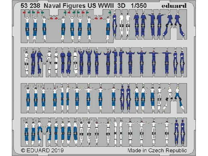 Naval Figures US WWII 3D 1/350 - zdjęcie 1 Naval Figures US WWII 3D 1/350 - zdjęcie 1