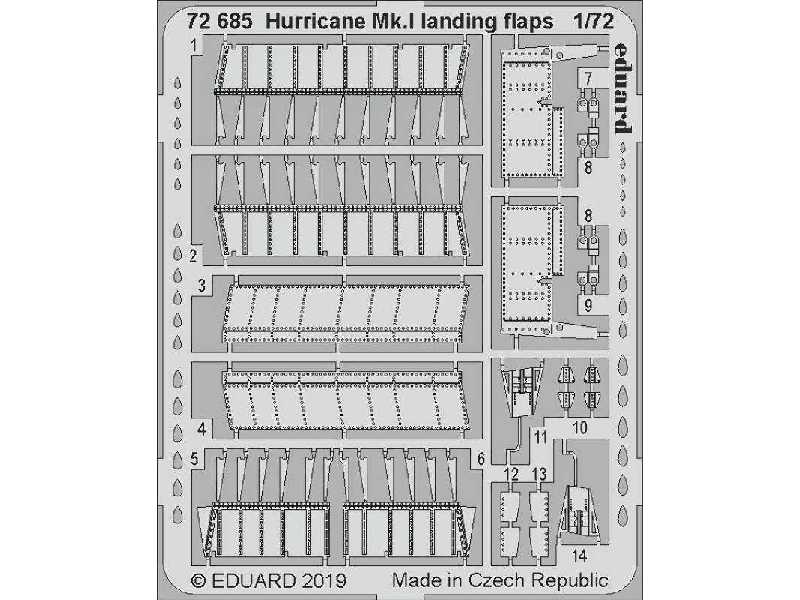 Hurricane Mk. I landing flaps 1/72 - zdjęcie 1