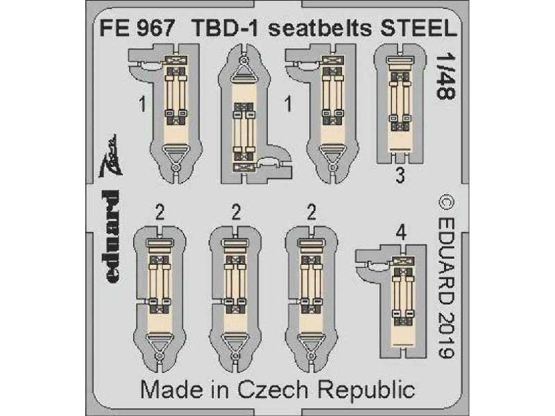 TBD-1 seatbelts STEEL 1/48 - zdjęcie 1 TBD-1 seatbelts STEEL 1/48 - zdjęcie 1