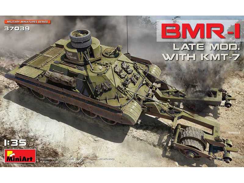 BMR-1 późny z trałem KMT-7 pojazd rozminowania pola walki - zdjęcie 1 BMR-1 późny z trałem KMT-7 pojazd rozminowania pola walki - zdjęcie 1