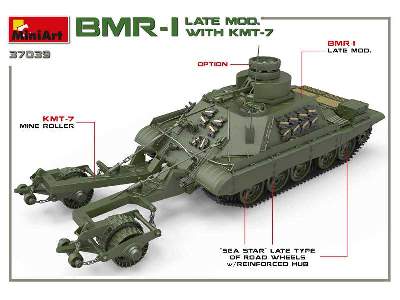 BMR-1 późny z trałem KMT-7 pojazd rozminowania pola walki - zdjęcie 2