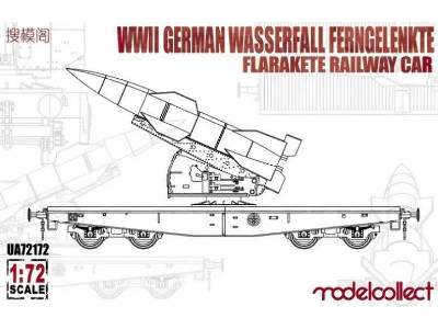 WWii German Wasserfall Ferngelenkte Flakrakete Railway Car - zdjęcie 1