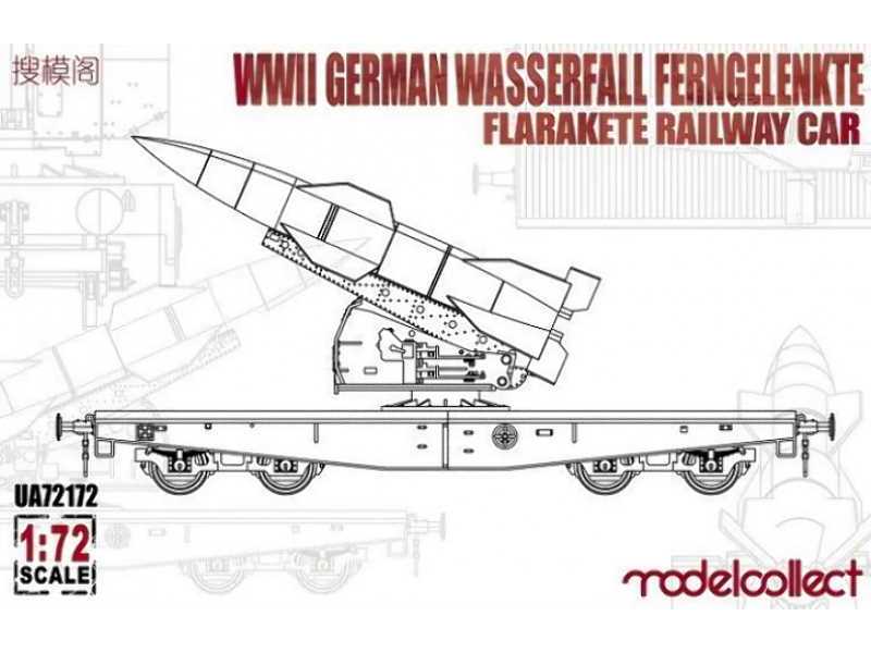 WWii German Wasserfall Ferngelenkte Flakrakete Railway Car - zdjęcie 1