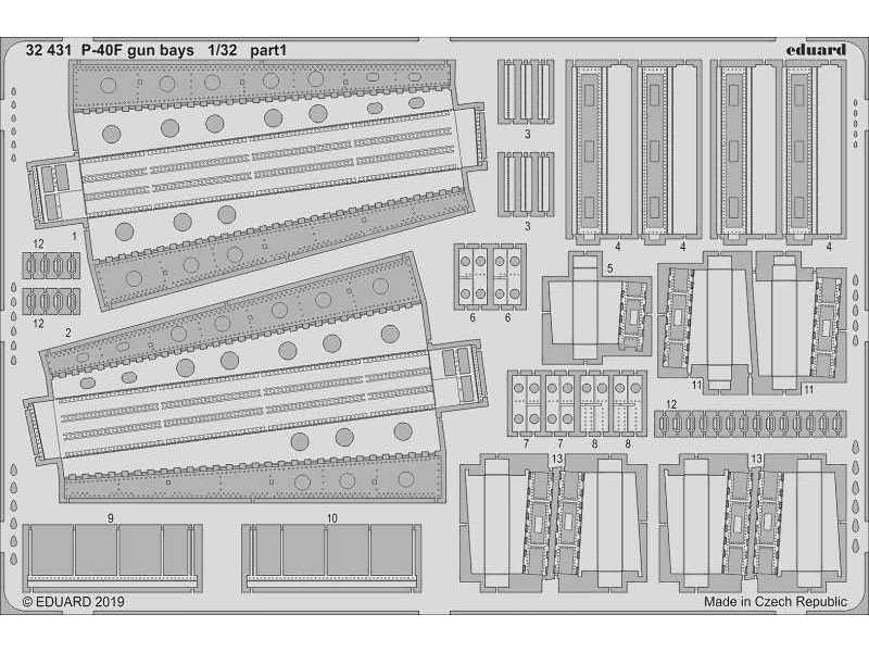 P-40F gun bays 1/32 - zdjęcie 1 P-40F gun bays 1/32 - zdjęcie 1