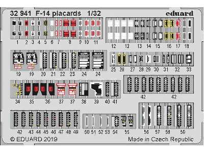 F-14 placards 1/32 - zdjęcie 1