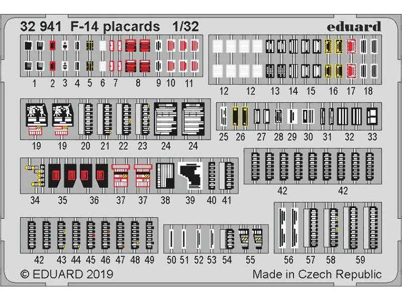 F-14 placards 1/32 - zdjęcie 1 F-14 placards 1/32 - zdjęcie 1